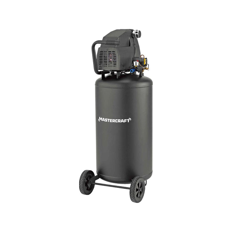 Mastercraft 26-Gallon Oil-Free Portable Vertical Air Compressor, Matte Black, 135 PSI, 1.8HP Z3