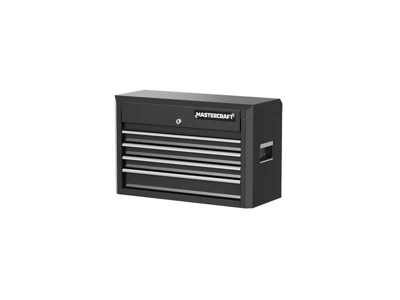 Mastercraft 4-Drawer Tool Storage Chest with Liners, Black, 24-in P0