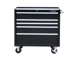 Mastercraft 5-Drawer Powder-Coated Steel Tool Cabinet, Black, 36-in