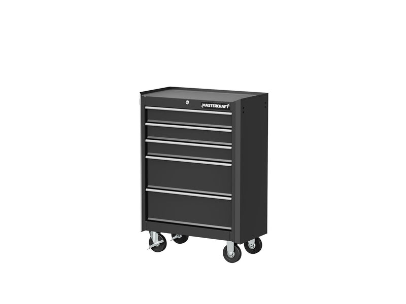 Mastercraft 5-Drawer Tool Storage Cabinet, Black, 24-in E8