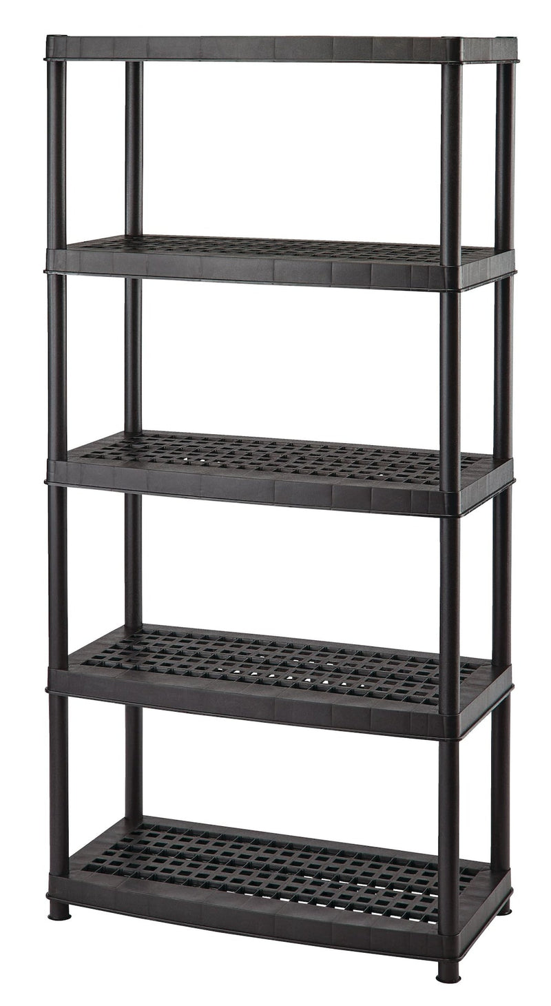 Mastercraft 5-Shelf Resin/ Plastic Storage Rack/ Shelving Unit, 36 x 18 x 72-in R5