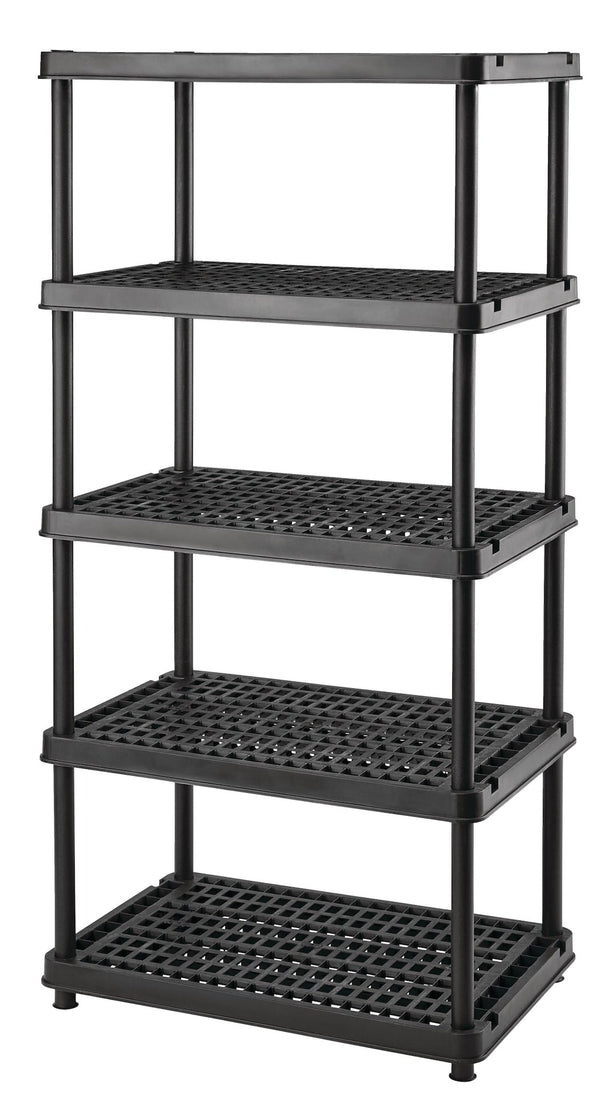 Mastercraft 5-Shelf Resin/ Plastic Storage Rack/ Shelving Unit, 36 x 24 x 72-in T8