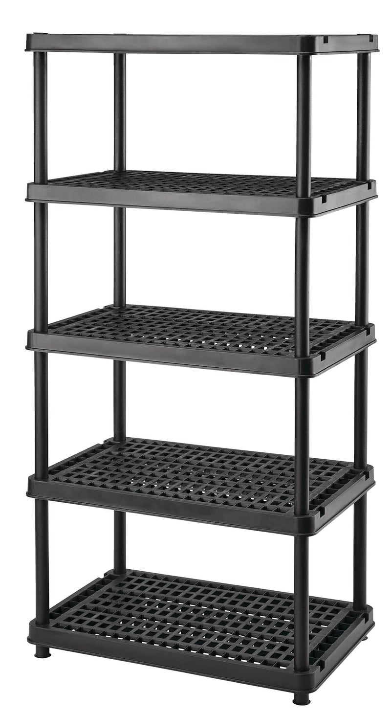 Mastercraft 5-Shelf Resin/ Plastic Storage Rack/ Shelving Unit, 36 x 24 x 72-in T8