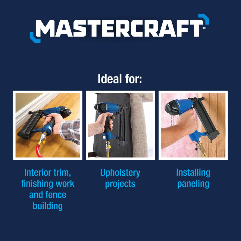 Mastercraft 6-Gallon Oil-Free Portable Pancake Air Compressor & Brad Nailer Kit, 150-PSI Z7