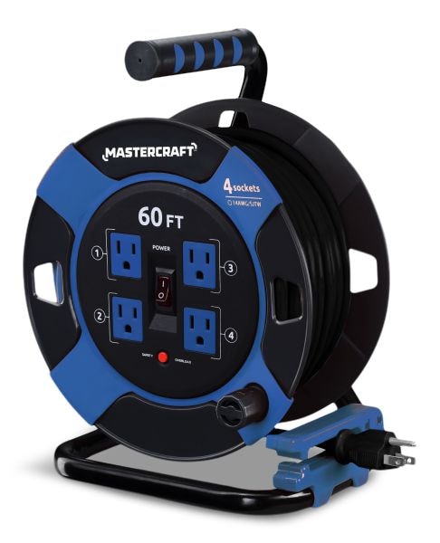 Mastercraft 60-ft 10A Retractable Extension Cord Reel E5