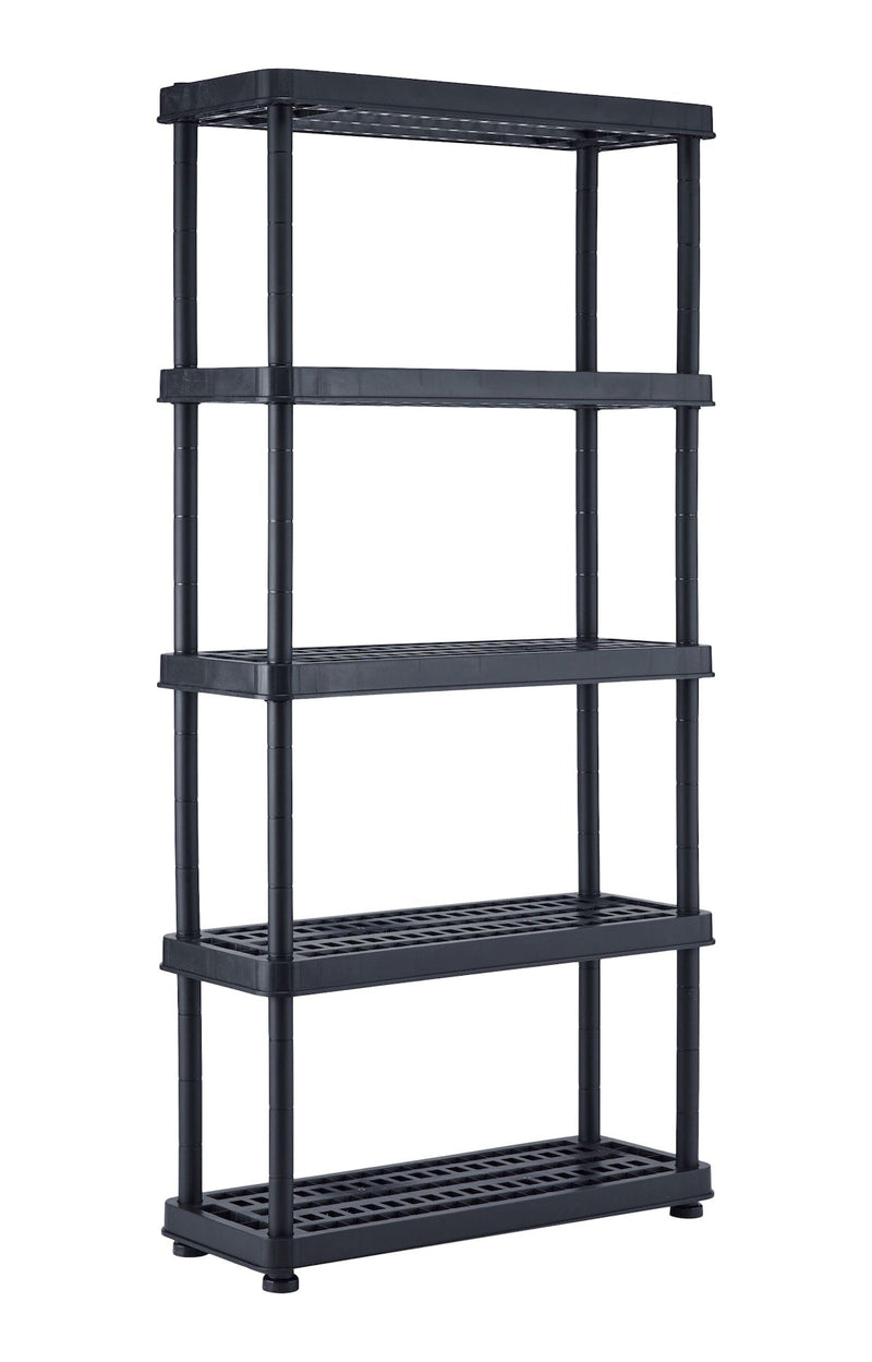 Mastercraft Adjustable 5-Shelf Resin/ Plastic Storage Rack/ Shelving Unit, 36 x 14 x 72-in V1