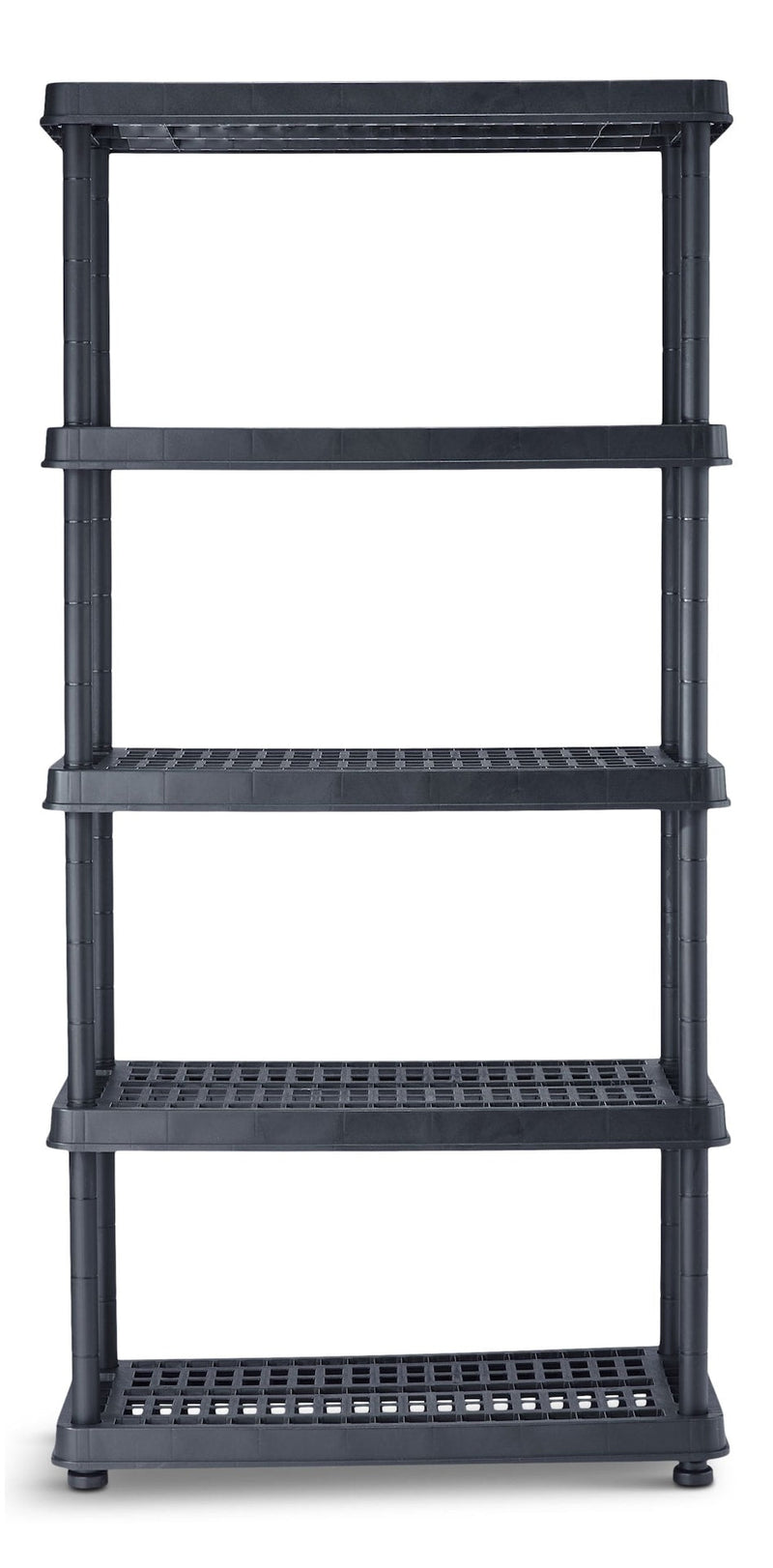 Mastercraft Adjustable 5-Shelf Resin/Plastic Storage Rack/Shelving Unit, 36 x 18 x 72-in P0