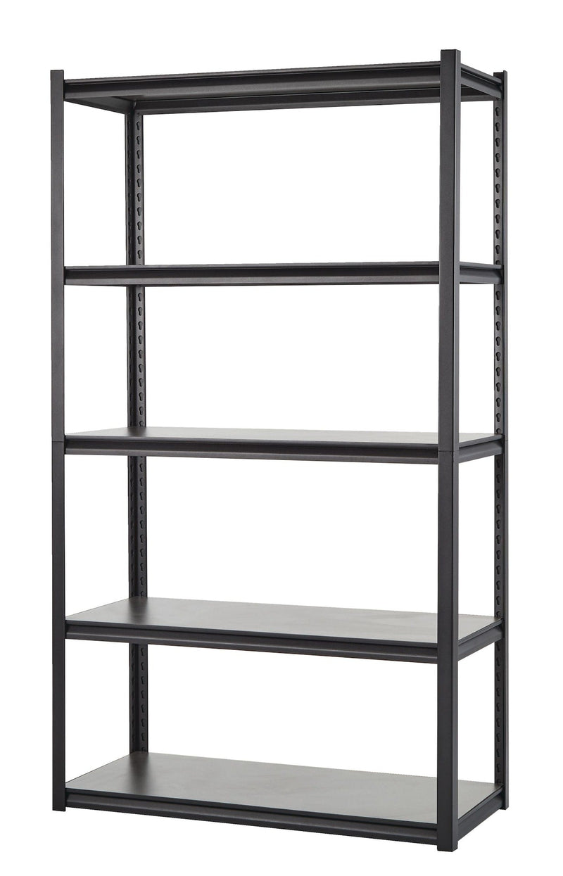 Mastercraft Adjustable 5-Shelf Steel Metal & Wood Storage Rack / Shelving Unit, 41 x 18 x 72-in S4