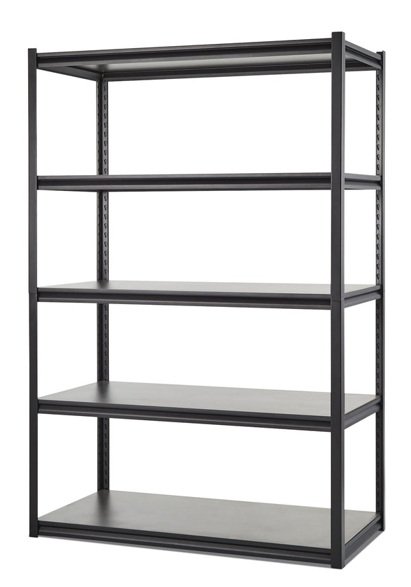 Mastercraft Adjustable 5-Shelf Steel Metal & Wood Storage Rack/Shelving Unit, 48 x 24 x 72-in J3