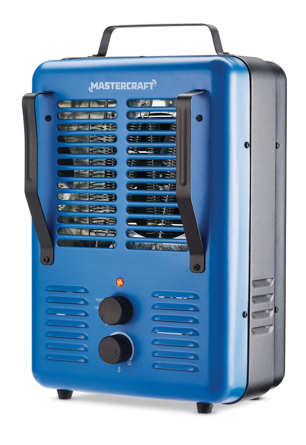 Mastercraft Deluxe Milkhouse Utility Space Heater with Thermostat, 1500W, Blue K6