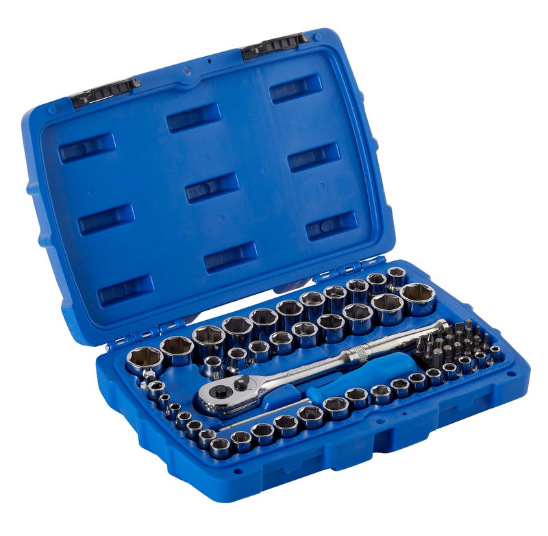 Mastercraft Mechanic's Tool Set with Case, Nickel-Plated, SAE/Metric, 62-pc P4