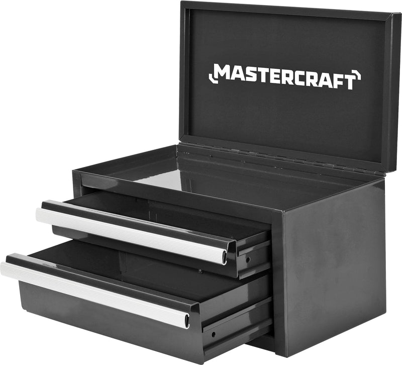 Mastercraft Mini Toolbox with 2 Drawers, Black Y0