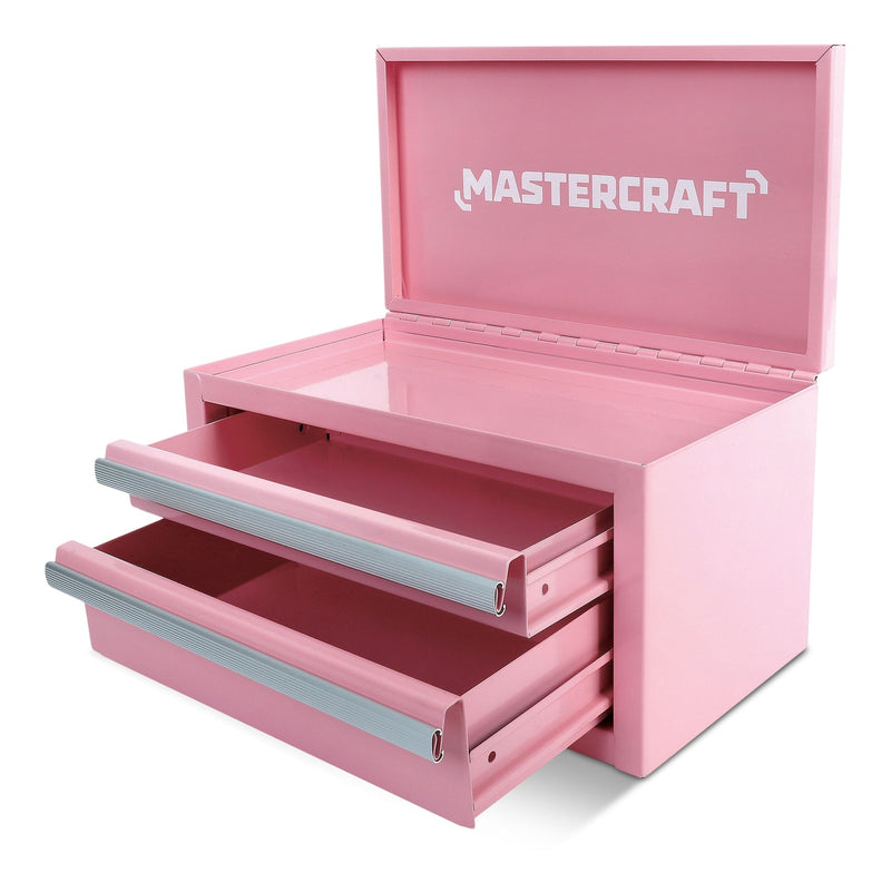 Mastercraft Mini Toolbox with 2 Drawers, Pink M2
