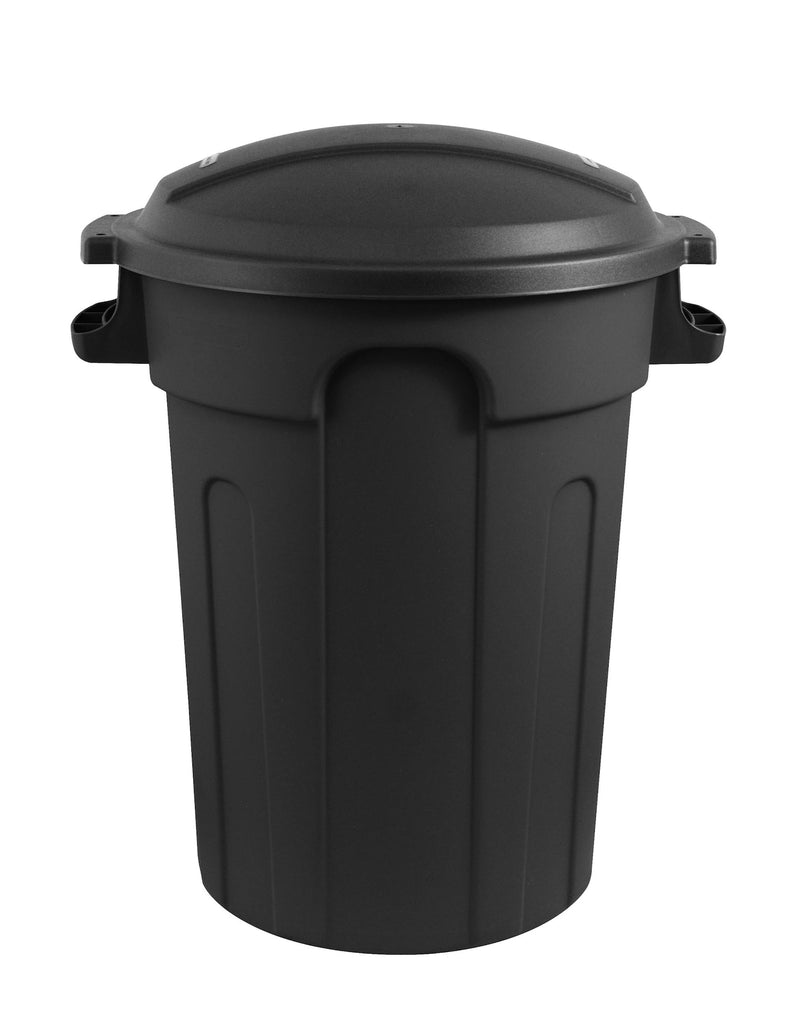 Mastercraft Plastic Circular Garbage Can, Black, 80-L M8
