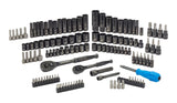 Mastercraft Socket Set, 122-pc, SAE/Metric, CRV, Black Steel Finish