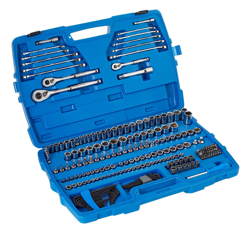 Mastercraft Socket Set, 233-pc, SAE / Metric, Nickel-Chrome Plating U9