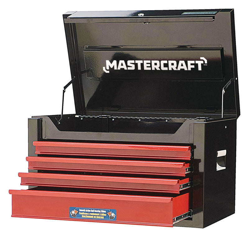 Mastercraft Tool Chest with 4 Drawers, Black & Red, 26-in R9