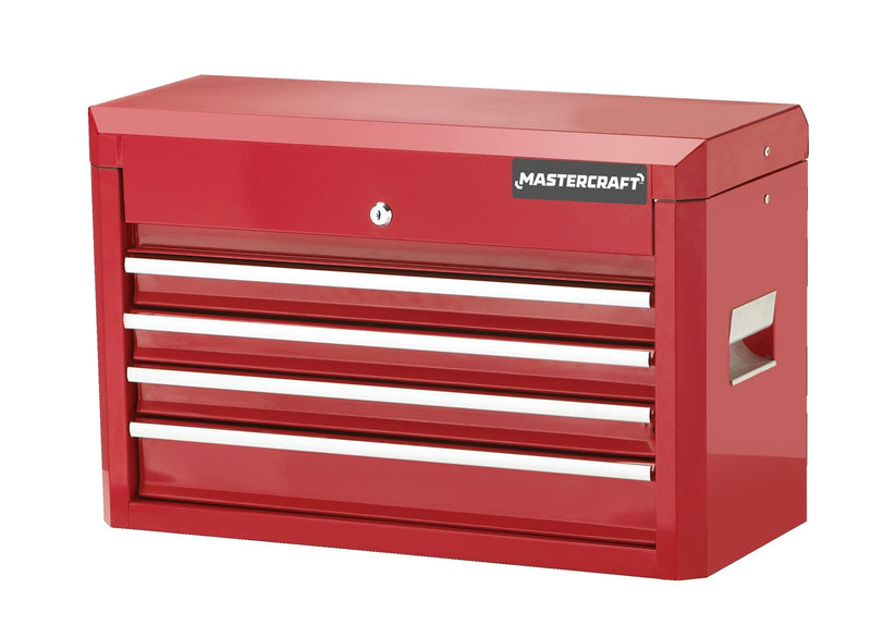 Mastercraft Tool Chest with 4 Drawers, Deep Red, 24-in O1