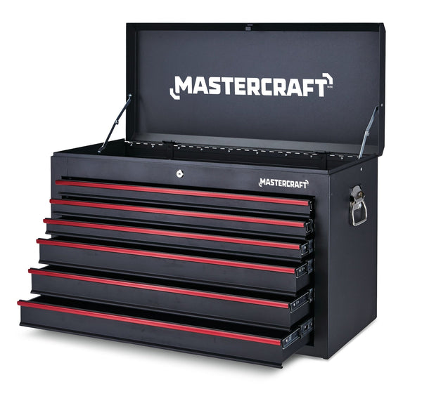 Mastercraft Tool Chest with 6 Drawers, Black, 36-in W9