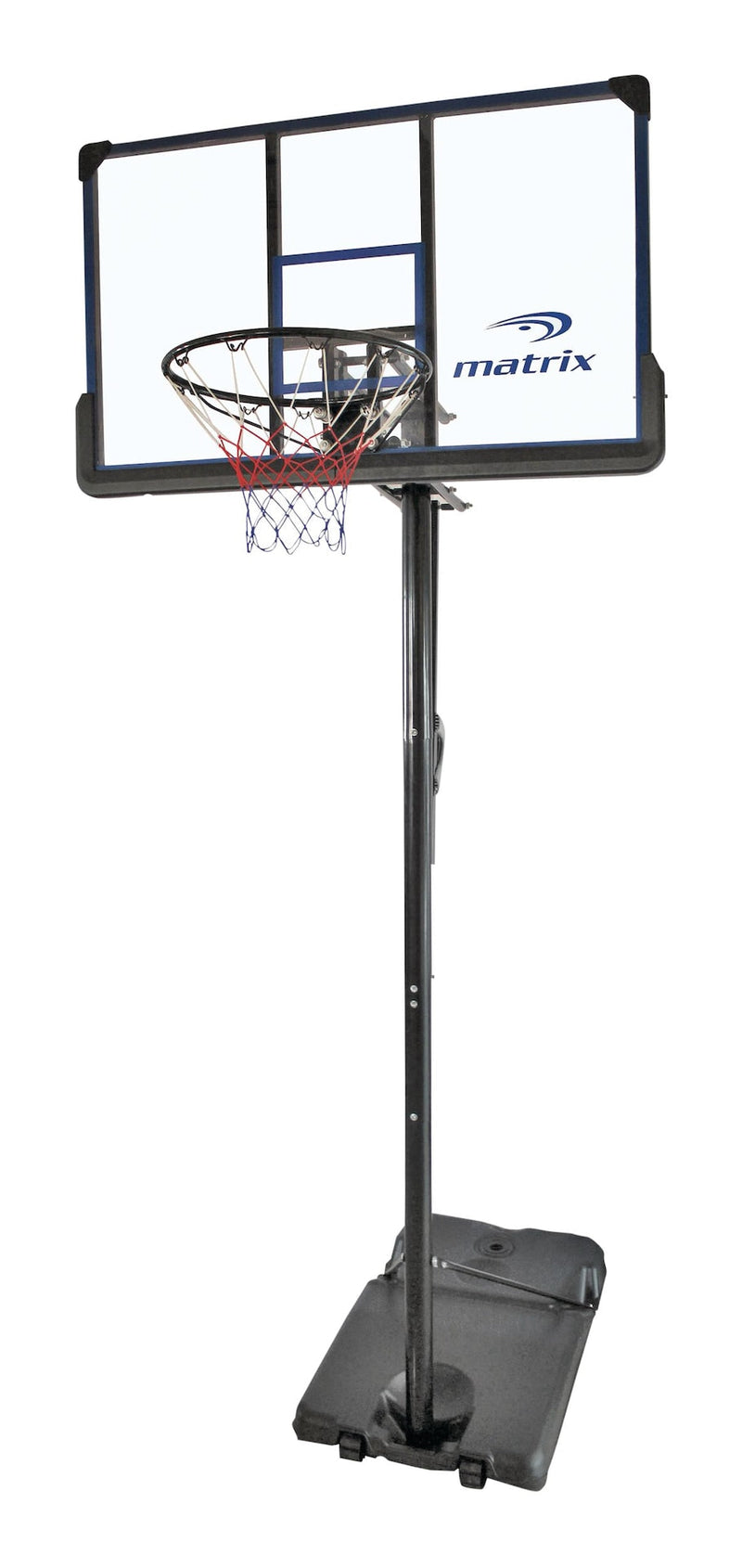 Matrix Portable Adjustable Basketball Backboard, Hoop & Net System, 48-in M1
