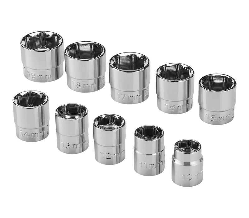 MAXIMUM 10 Piece 3/8" Drive Low Profile Socket Rail G6
