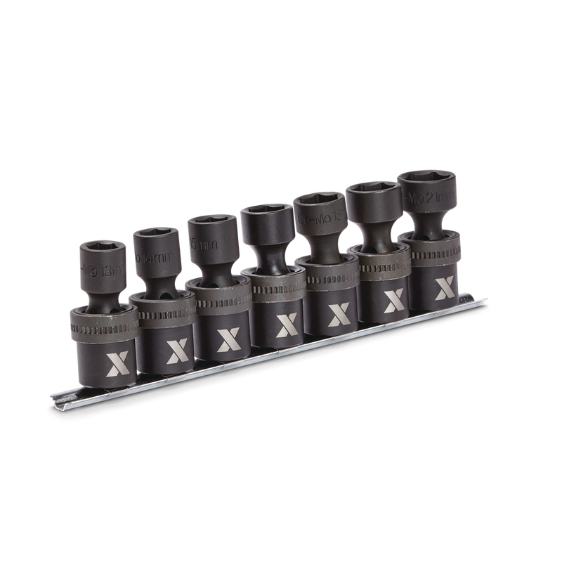 MAXIMUM 1/2-in Drive Swivel Impact Socket Set, 7-pc, Metric, Cr-Mo D5