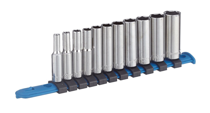 MAXIMUM 1/4-in Drive Deep Socket Set 11-pc, CRV, Nickel-Chrome Plating Z9