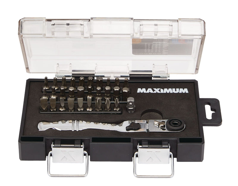 MAXIMUM 1/4-in Drive Ratchet & Bit Set, 31-pc, SAE/Metric W8