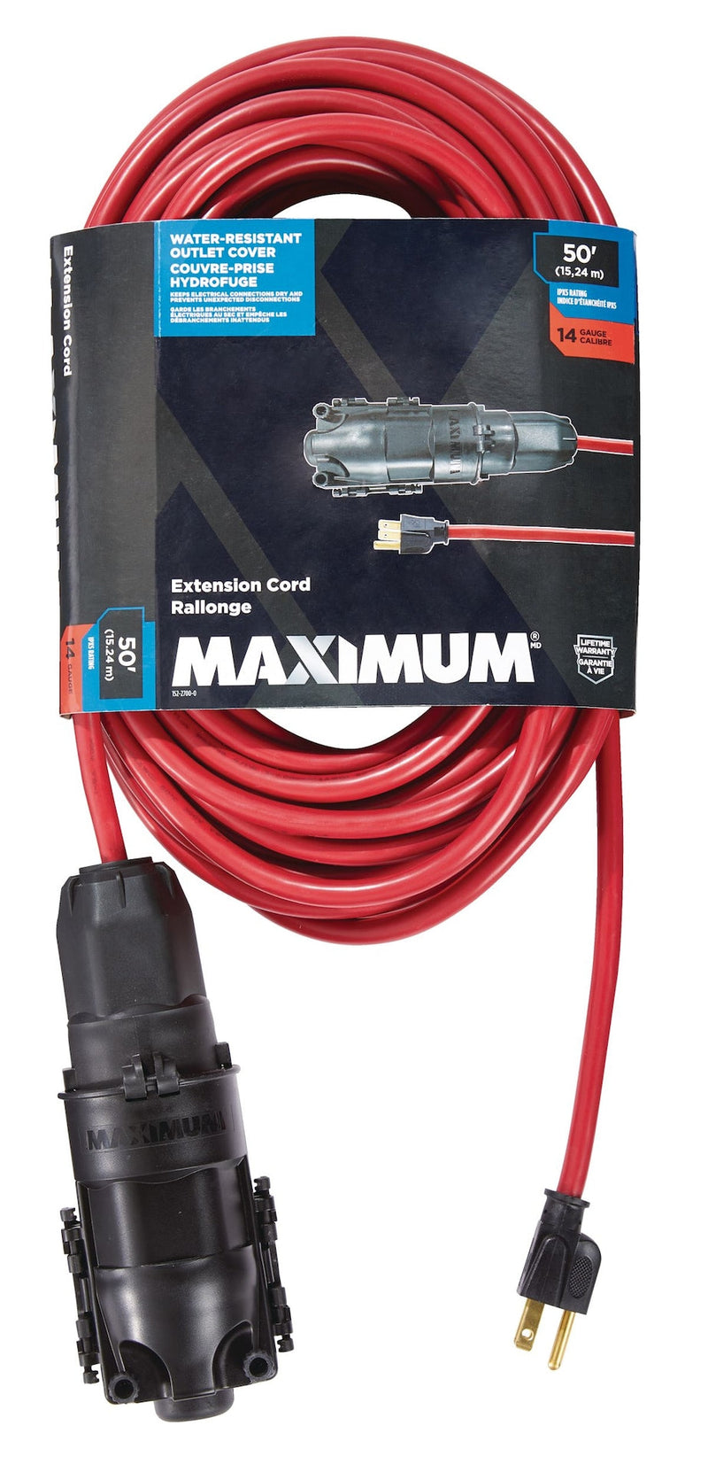 MAXIMUM 14/3 SJTW Weather-Guard Extension Cord, 50-ft N3
