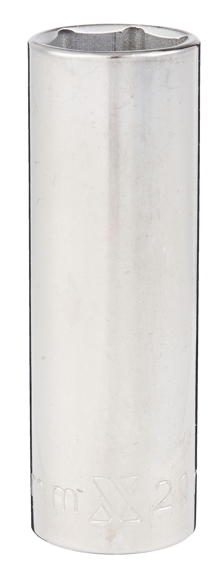 MAXIMUM 21mm 1/2-in Drive Deep Socket 6-Point, CRV, Chrome Plating W3