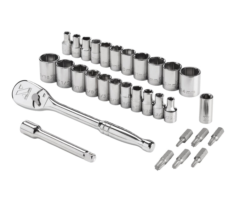 MAXIMUM 31 Piece 1/4" Drive Metric Socket Set Y9