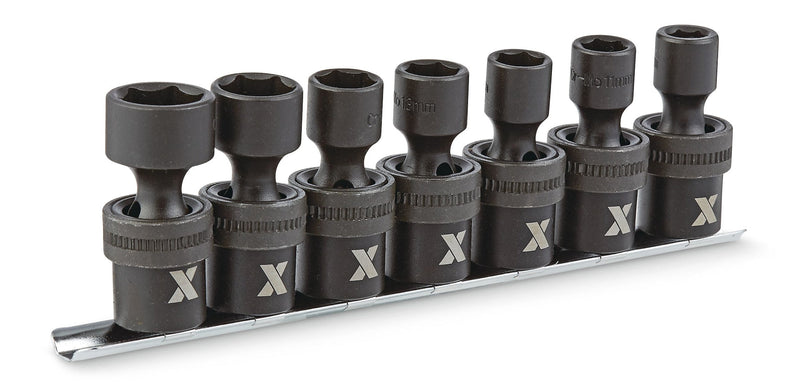 MAXIMUM 3/8-in Drive Swivel Impact Socket Set, 7-pc, Metric, CRMO W2
