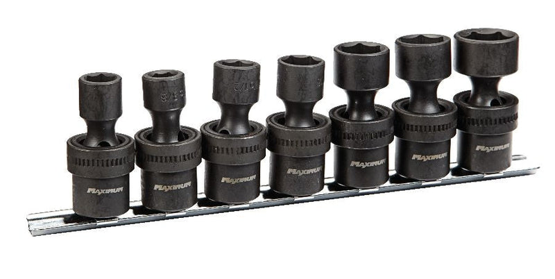 MAXIMUM 3/8-in Drive Swivel Impact Socket Set, 7-pc, SAE, CRMO A9