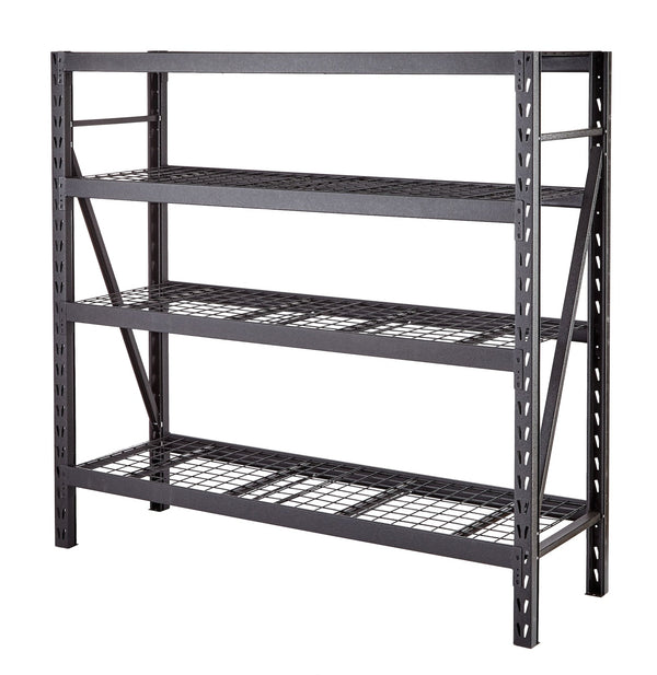 MAXIMUM Adjustable 4-Shelf Heavy Duty Steel Metal Storage Rack / Shelving Unit, 77 x 24 x 72-in U2