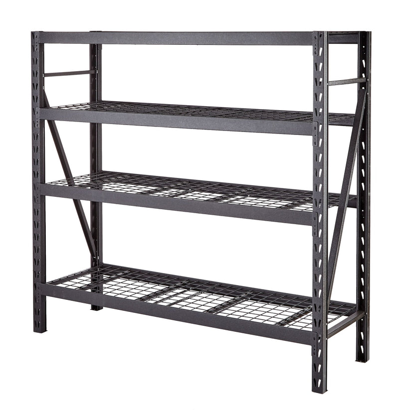 MAXIMUM Adjustable 4-Shelf Heavy Duty Steel Metal Storage Rack / Shelving Unit, 77 x 24 x 72-in U2