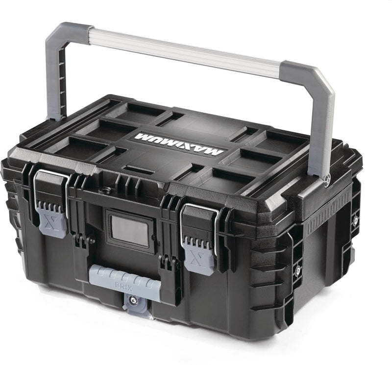 MAXIMUM Brix Modular Portable Medium Toolbox/Tool Storage, IP65, 23x16x11-in O3
