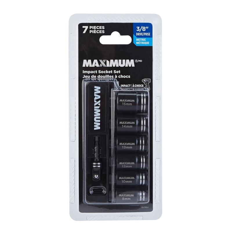 MAXIMUM Impact Driver Socket Set, Metric, 7-pc E6