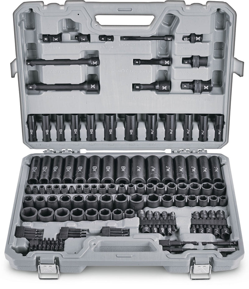 MAXIMUM Professional Grade Impact Socket Set, 150-pc, SAE / Metric, CRMO G3