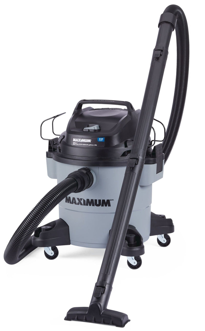 MAXIMUM VJF608PF 4 Peak HP Wet/Dry Shop Vacuum with Hose & Accessories, 22-L N6