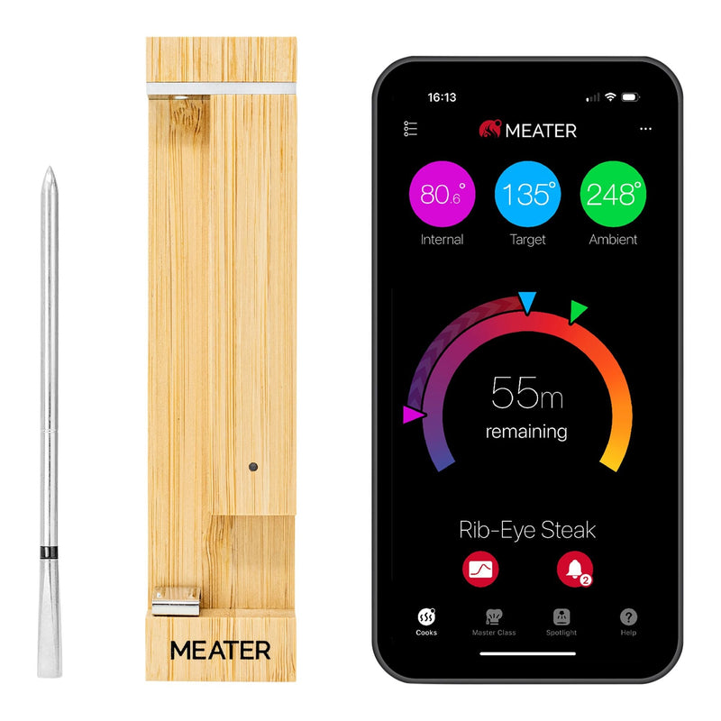MEATER 2 Plus Wireless BBQ Food & Meat Thermometer with Bluetooth, Silver V5