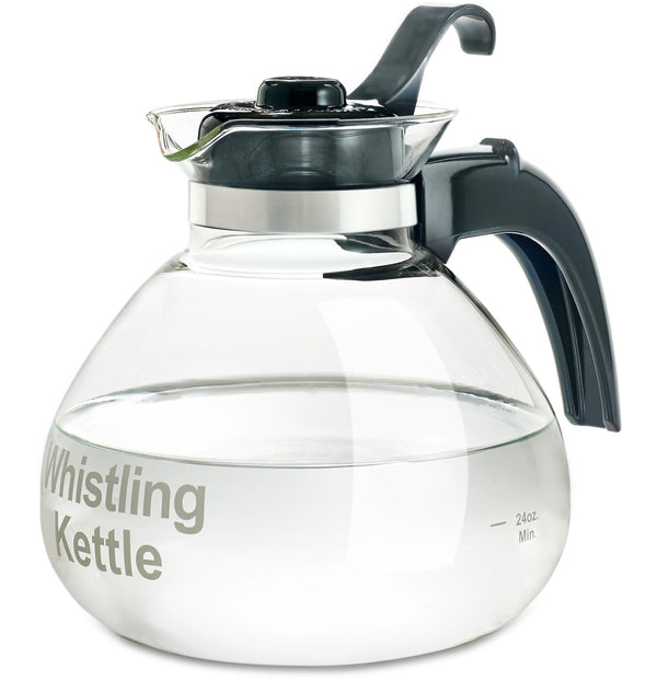 Medelco 1.4L Glass Whistling Stovetop Kettle, Dishwasher Safe T7