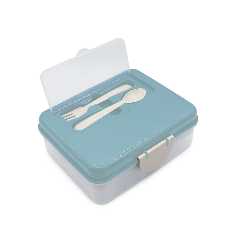 melii Two-Tiered Bento Food Storage Container, Sage Mint M6