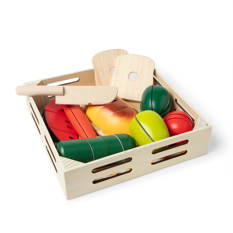 Melissa & Doug Wooden Cutting Food Playset, Ages 3+ E1