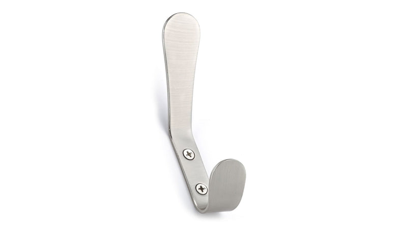 Metal Utility Double Hook, Brushed Nickel Y6