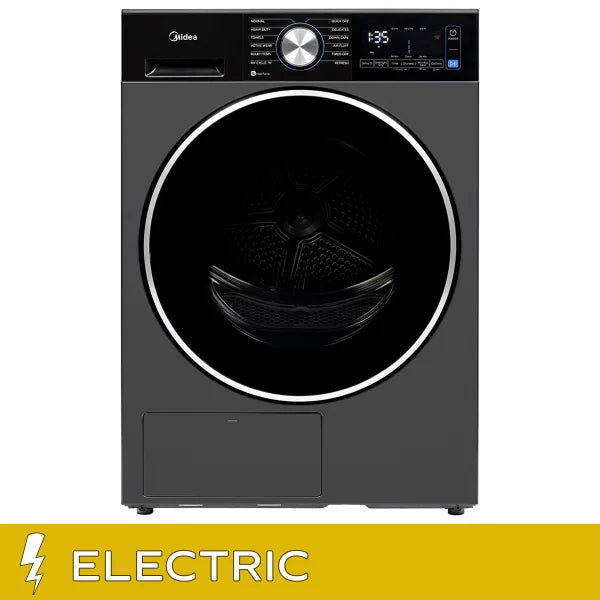 Midea 4.4 cu. ft. Graphite Steel Electric Ventless Dryer with Heat Pump and Stacking Kit K3