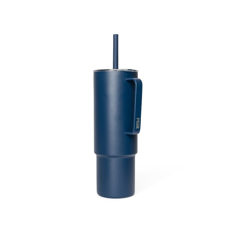 MiiR Stainless Steel Insulated All Day Straw Cup with Handle, Tidal Blue, 32-oz B4