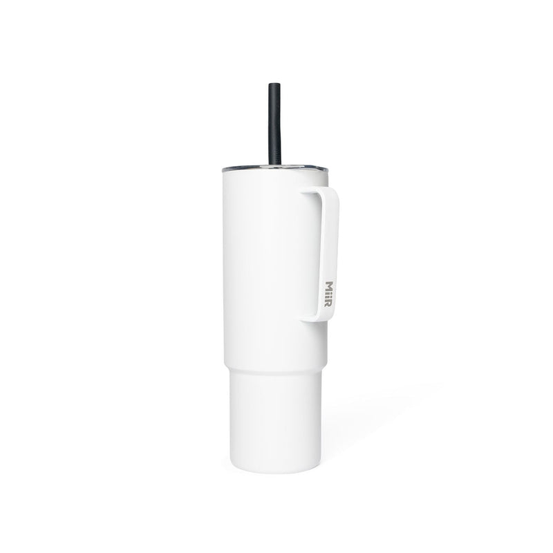 MiiR Stainless Steel Insulated All Day Straw Cup with Handle, White, 32-oz J4