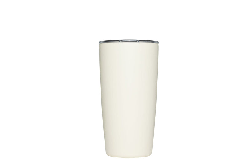 MiiR Stainless Steel Insulated Travel Tumbler with Press-Fit Slide Lid, Sandstone White, 16-oz K7