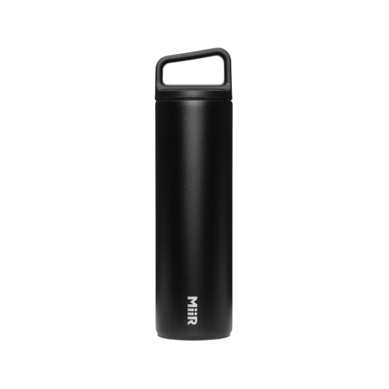 MiiR Wide Mouth Stainless Steel Insulated Travel Water Bottle, Black, 20-oz Q7