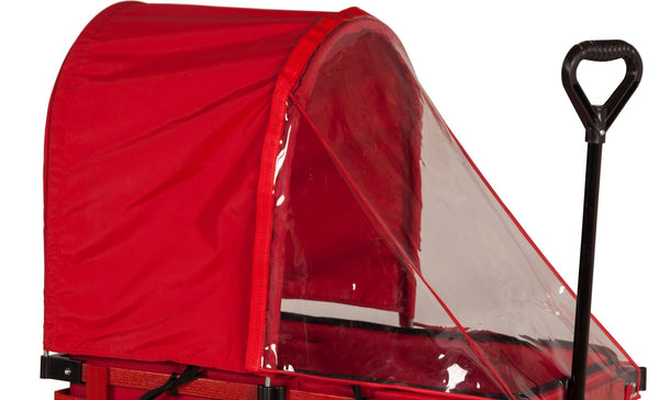 Millside Industries Weather Shield & Sun Canopy For Convertible Wagon Sleigh/Sled, Red/Clear U0